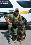 K9 Baro and his handler K9 Officer Cavas 
